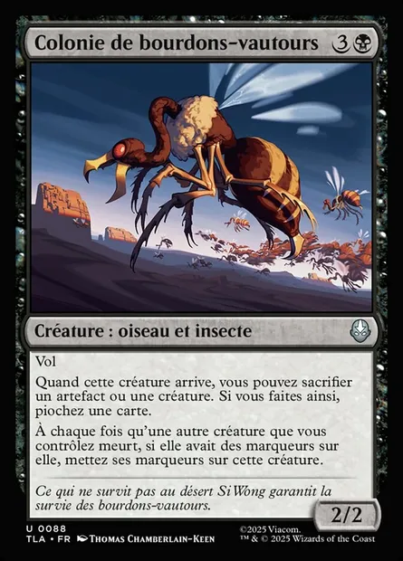 Colonie de bourdons-vautours, carte Magic TLA 88 — extension Avatar: The Last Airbender