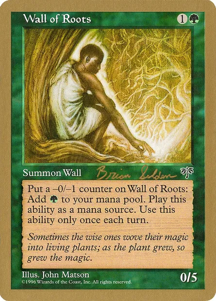 Mur de racines, carte Magic WC98 bs253 — extension World Championship Decks 1998