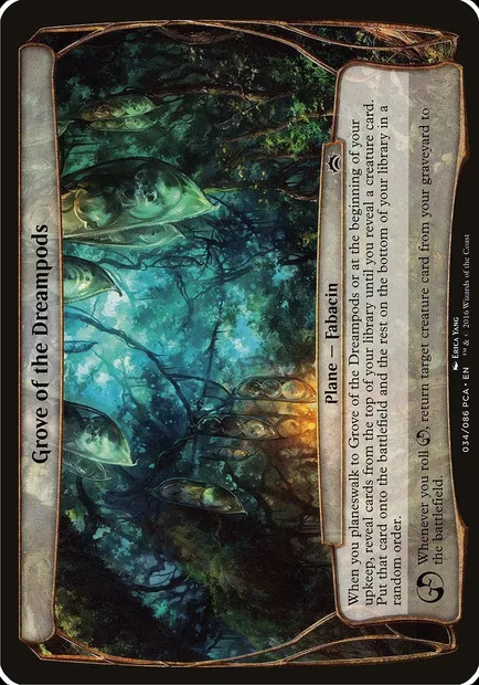Bosquet des cosses de rêve, carte Magic OPCA 34 — extension Planechase Anthology Planes