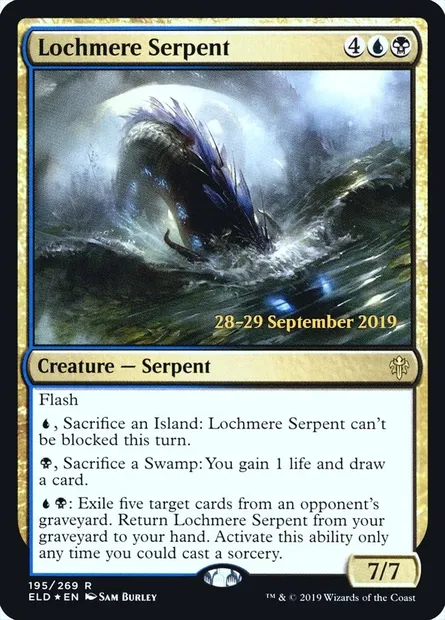 Lochmere Serpent, Magic card PELD 195s — Throne of Eldraine Promos set