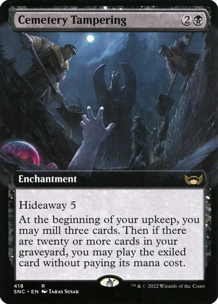 Cemetery Tampering, Magic card SNC 418 — Streets of New Capenna set