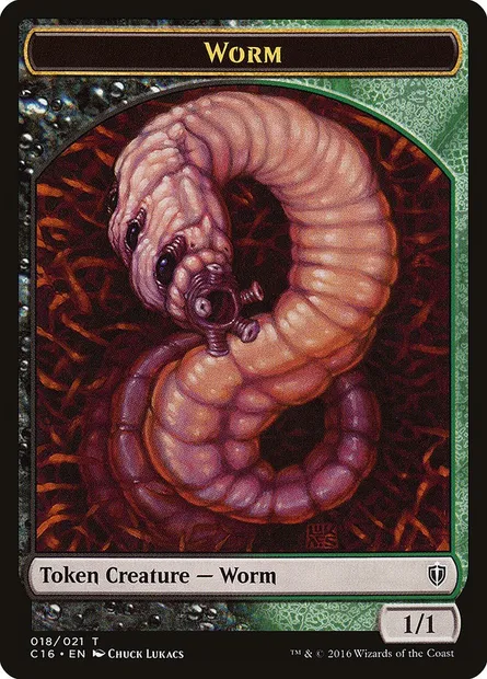 Worm, carte Magic TC16 18 — extension Commander 2016 Tokens
