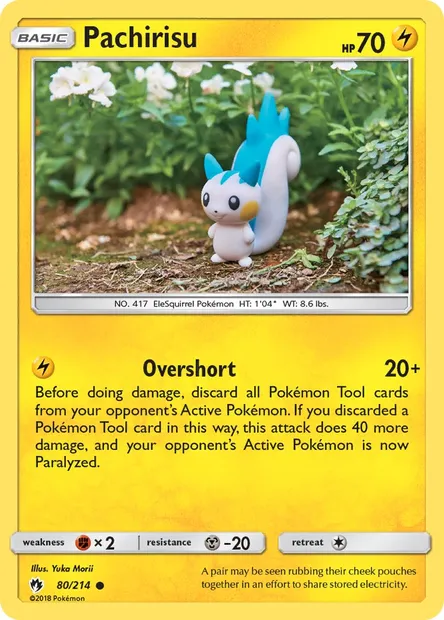 Pachirisu, Pokémon card LOT 80 — Lost Thunder set