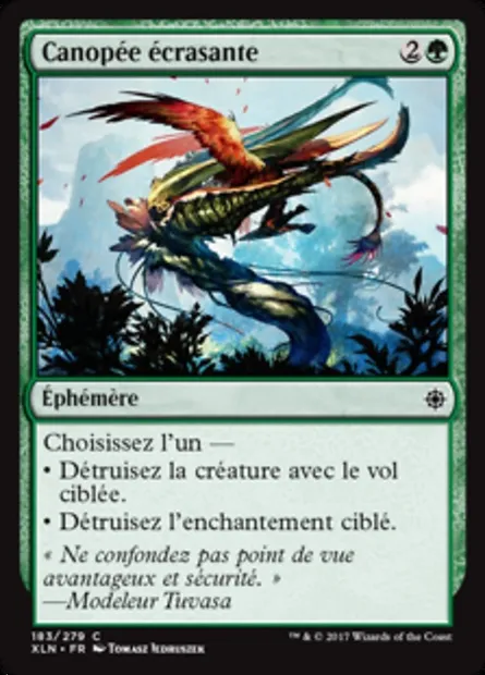 Canopée écrasante, carte Magic XLN 183 — extension Ixalan