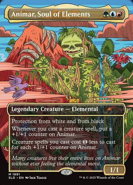Animar, Âme des éléments, carte Magic SLD 1891 — extension Secret Lair Drop