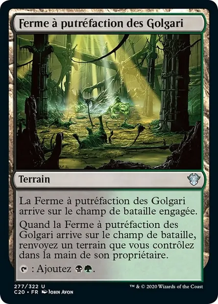 Ferme à putréfaction des Golgari, carte Magic C20 277 — extension Commander 2020