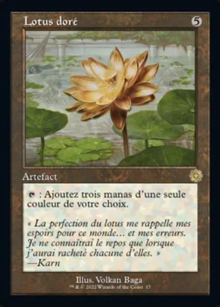 Lotus doré, carte Magic BRR 17 — extension The Brothers' War Retro Artifacts