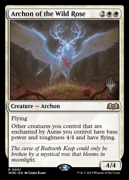 Archon of the Wild Rose, Magic card PWOE 1p — Wilds of Eldraine Promos set
