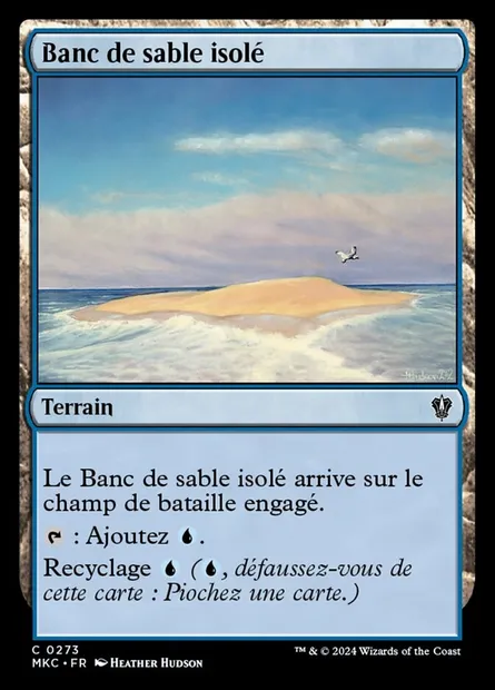 Banc de sable isolé, carte Magic MKC 273 — extension Murders at Karlov Manor Commander