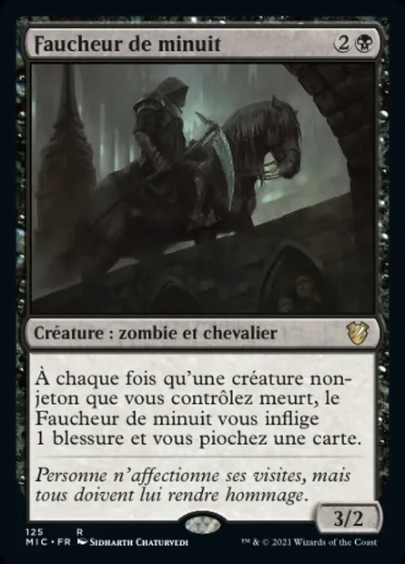 Faucheur de minuit, carte Magic MIC 125 — extension Midnight Hunt Commander