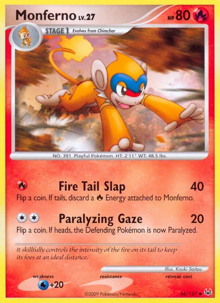 Monferno, Pokémon card PL 56 — Platinum set