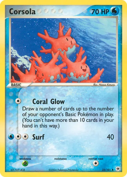 Corsola, Pokémon card HL 32 — Hidden Legends set