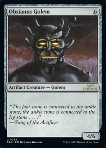 Obsianus Golem, Magic card 30A 264 — 30th Anniversary Edition set