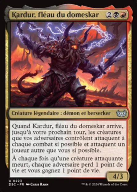 Kardur, fléau du domeskar, carte Magic DSC 223 — extension Duskmourn: House of Horror Commander