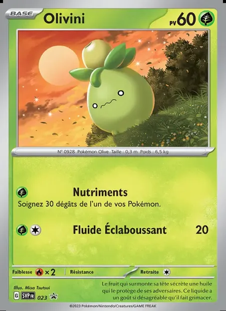Olivini, carte Pokémon PR-SV 023 — extension SVP Black Star Promos