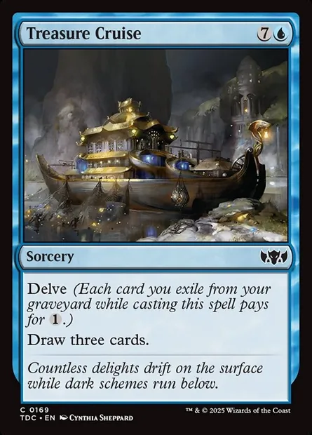 Treasure Cruise, Magic card TDC 169 — Tarkir: Dragonstorm Commander set