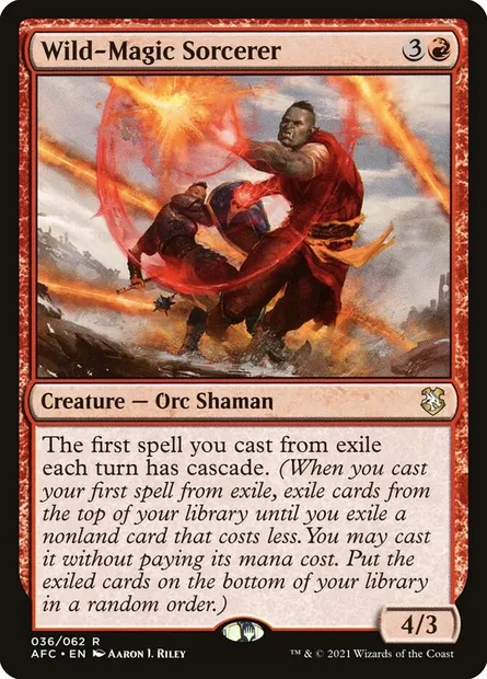 Wild-Magic Sorcerer, Magic card AFC 36 — Forgotten Realms Commander set