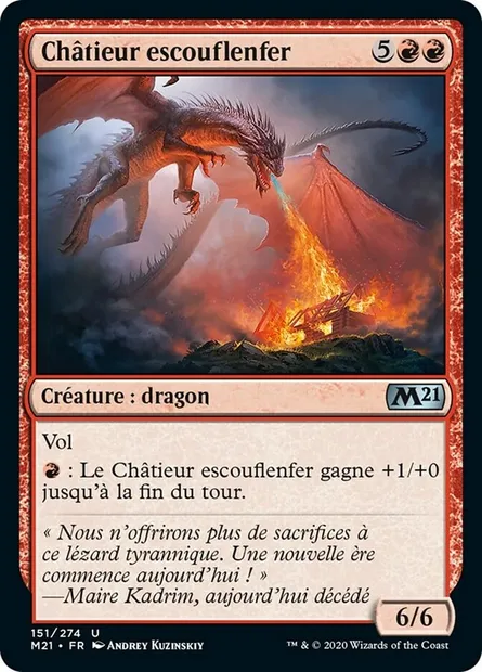 Châtieur escouflenfer, carte Magic M21 151 — extension Core Set 2021