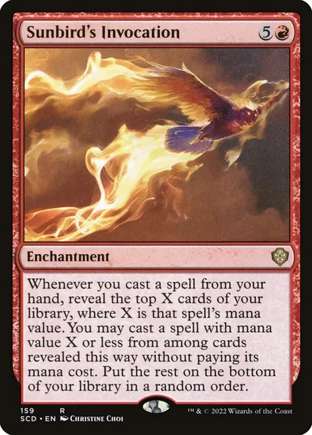 Invocation de l'oiseau-soleil, carte Magic SCD 159 — extension Starter Commander Decks