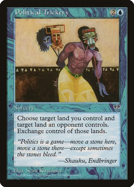 Tromperie politique, carte Magic MIR 81 — extension Mirage