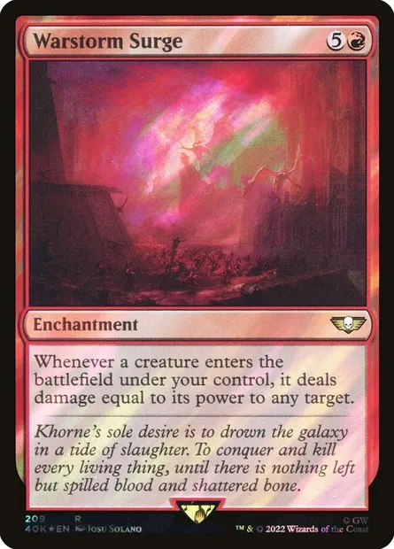 Warstorm Surge, Magic card 40K 209★ — Warhammer 40,000 Commander set