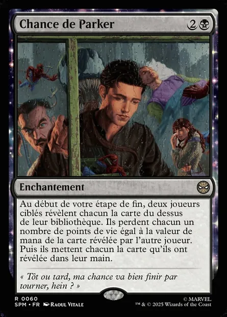 Chance de Parker, carte Magic SPM 60 — extension Marvel's Spider-Man