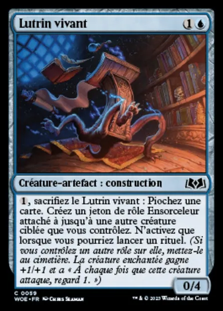 Lutrin vivant, carte Magic WOE 59 — extension Wilds of Eldraine