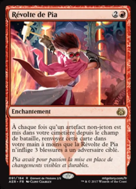 Révolte de Pia, carte Magic AER 91 — extension La révolte éthérique
