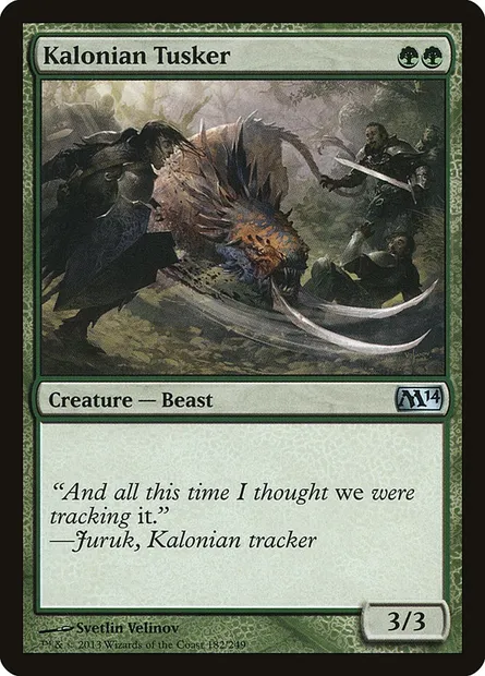 Kalonian Tusker, Magic card M14 182 — Magic 2014 set