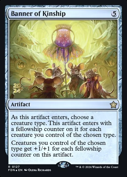 Étendard de parenté, carte Magic PFDN 127s — extension Foundations Promos