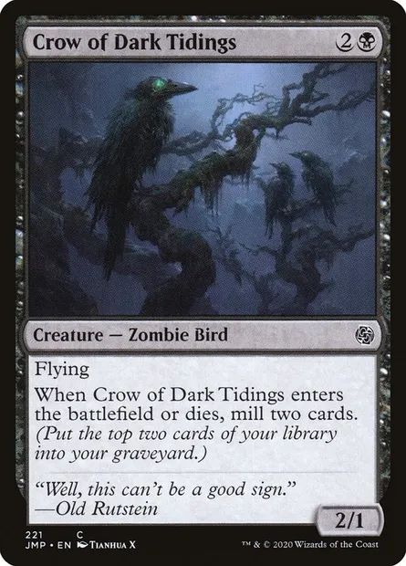 Corbeau de mauvais augure, carte Magic JMP 221 — extension Jumpstart