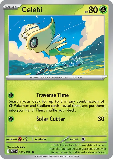 Celebi, Pokémon card MEG 012 — Mega Evolution set
