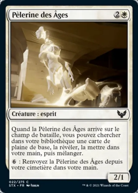 Pèlerine des Âges, carte Magic STX 22 — extension Strixhaven: l'Académie des Mages