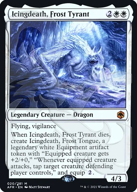 Icingdeath, Frost Tyrant, Magic card PAFR 20a — Adventures in the Forgotten Realms Promos set