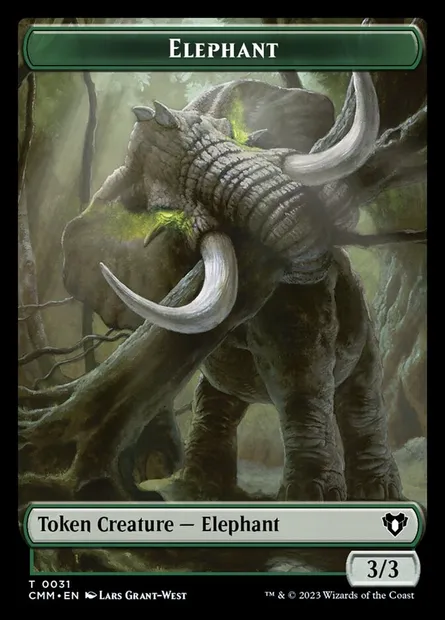 Elephant, carte Magic TCMM 31 — extension Commander Masters Tokens