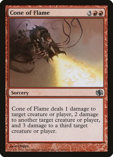 Cone of Flame, Magic card DD2 54 — Duel Decks: Jace vs. Chandra set