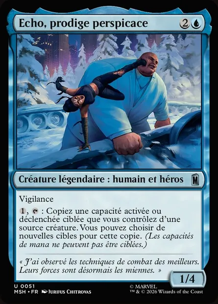 Echo, prodige perspicace, carte Magic MSH 51 — extension Marvel Super Heroes