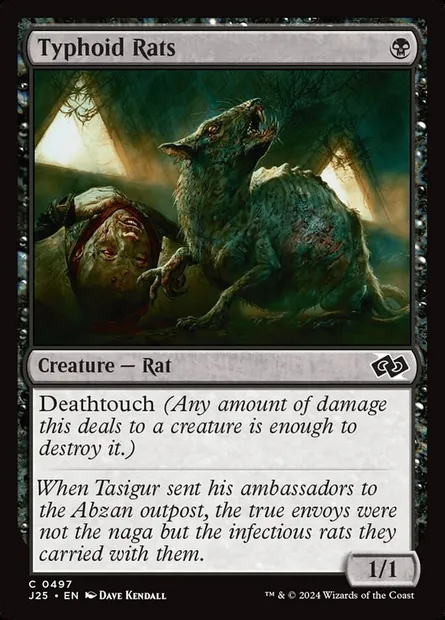 Typhoid Rats, Magic card J25 497 — Foundations Jumpstart set