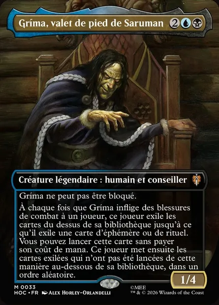 Gríma, valet de pied de Saruman, carte Magic HOC 33 — extension The Hobbit Eternal
