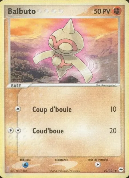 Balbuto, carte Pokémon HL 53 — extension EX Légendes Oubliées