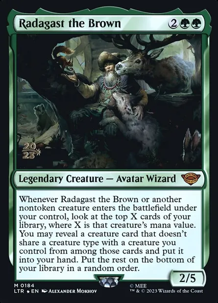 Radagast the Brown, Magic card PLTR 184s — Tales of Middle-earth Promos set