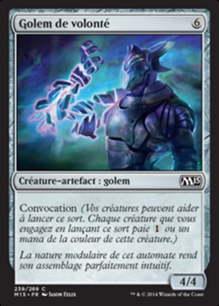 Golem de volonté, carte Magic M15 239 — extension Magic 2015