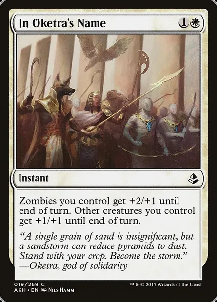 In Oketra's Name, Magic card AKH 19 — Amonkhet set