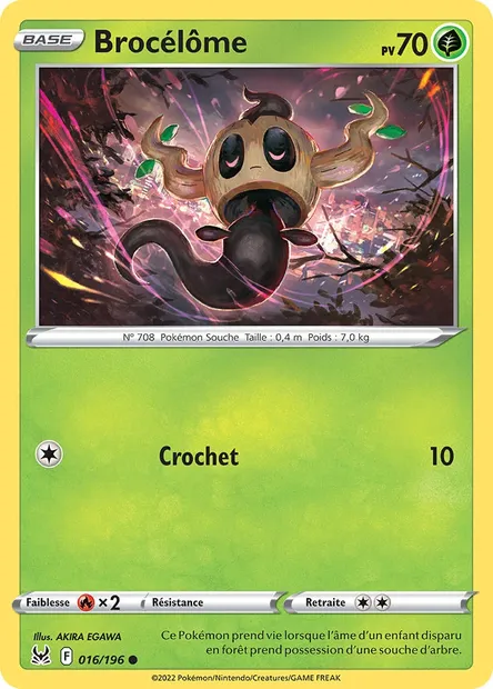 Brocélôme, carte Pokémon LOR 016 — extension Origine Perdue