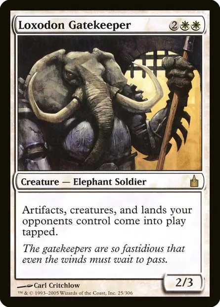Loxodon Gatekeeper, Magic card RAV 25 — Ravnica: City of Guilds set