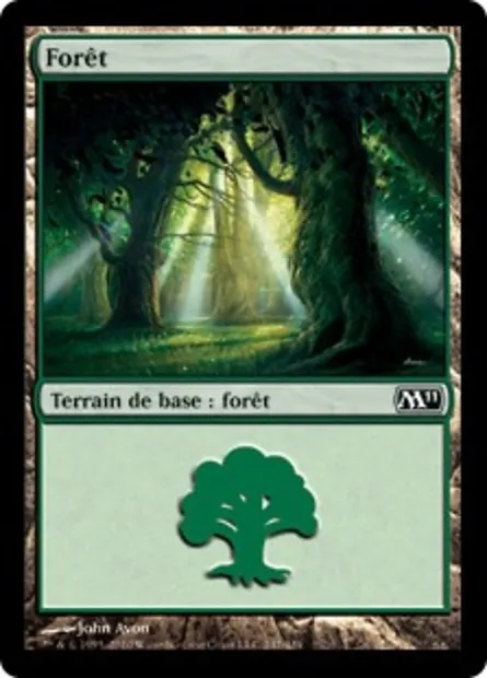 Forêt, carte Magic M11 247 — extension Magic 2011