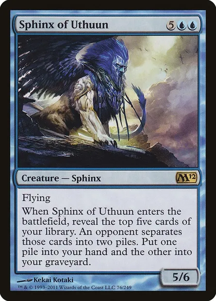 Sphinx of Uthuun, Magic card M12 76 — Magic 2012 set
