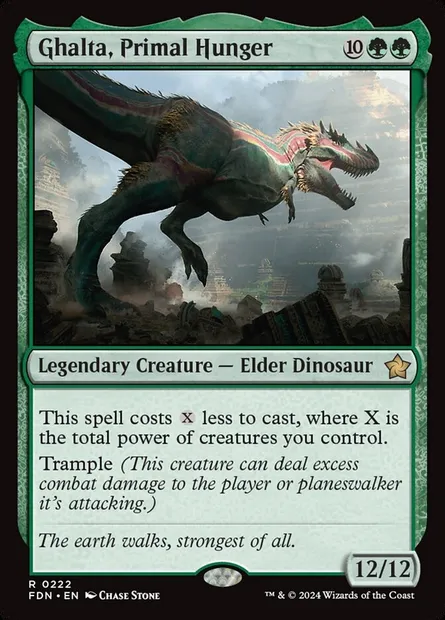 Ghalta, Primal Hunger, Magic card FDN 222 — Foundations set