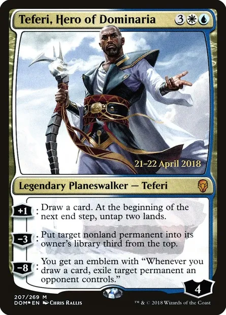 Téfeiri, héros de Dominaria, carte Magic PDOM 207s — extension Dominaria Promos