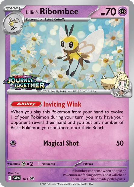 Lillie's Ribombee, Pokémon card PR-SV 183 — SVP Black Star Promos set